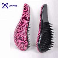 Straight type plastic soft bristle salon hair brush